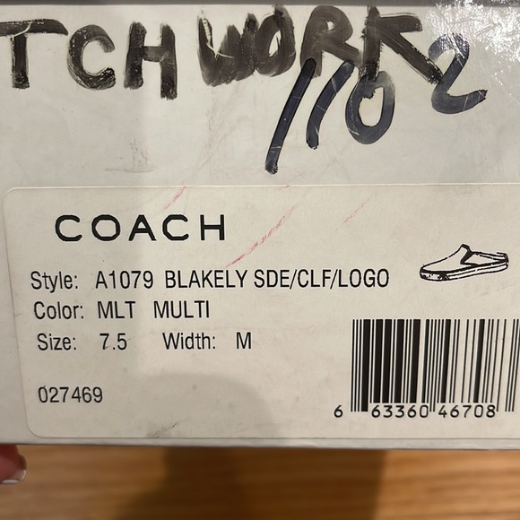 COACH Blakely Suede, Leather & Canvas Mules - Picture 8 of 11